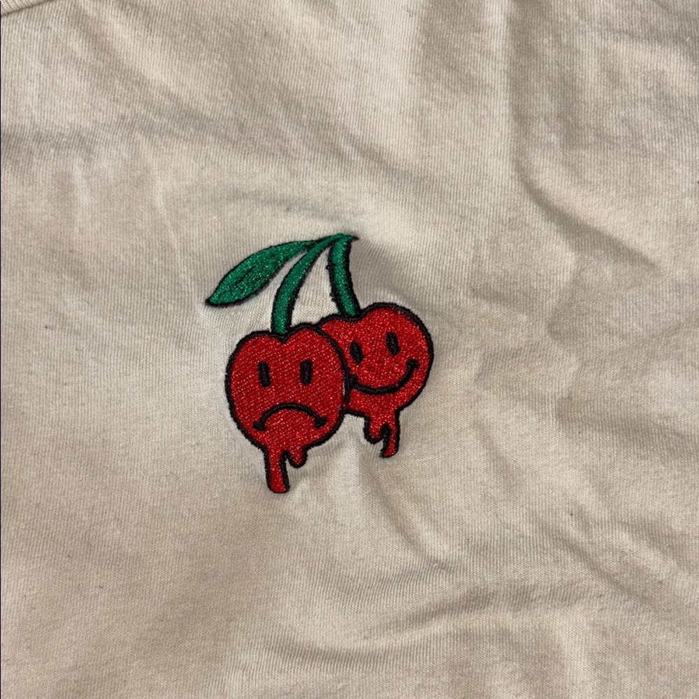 Cherry Embroidered Tee